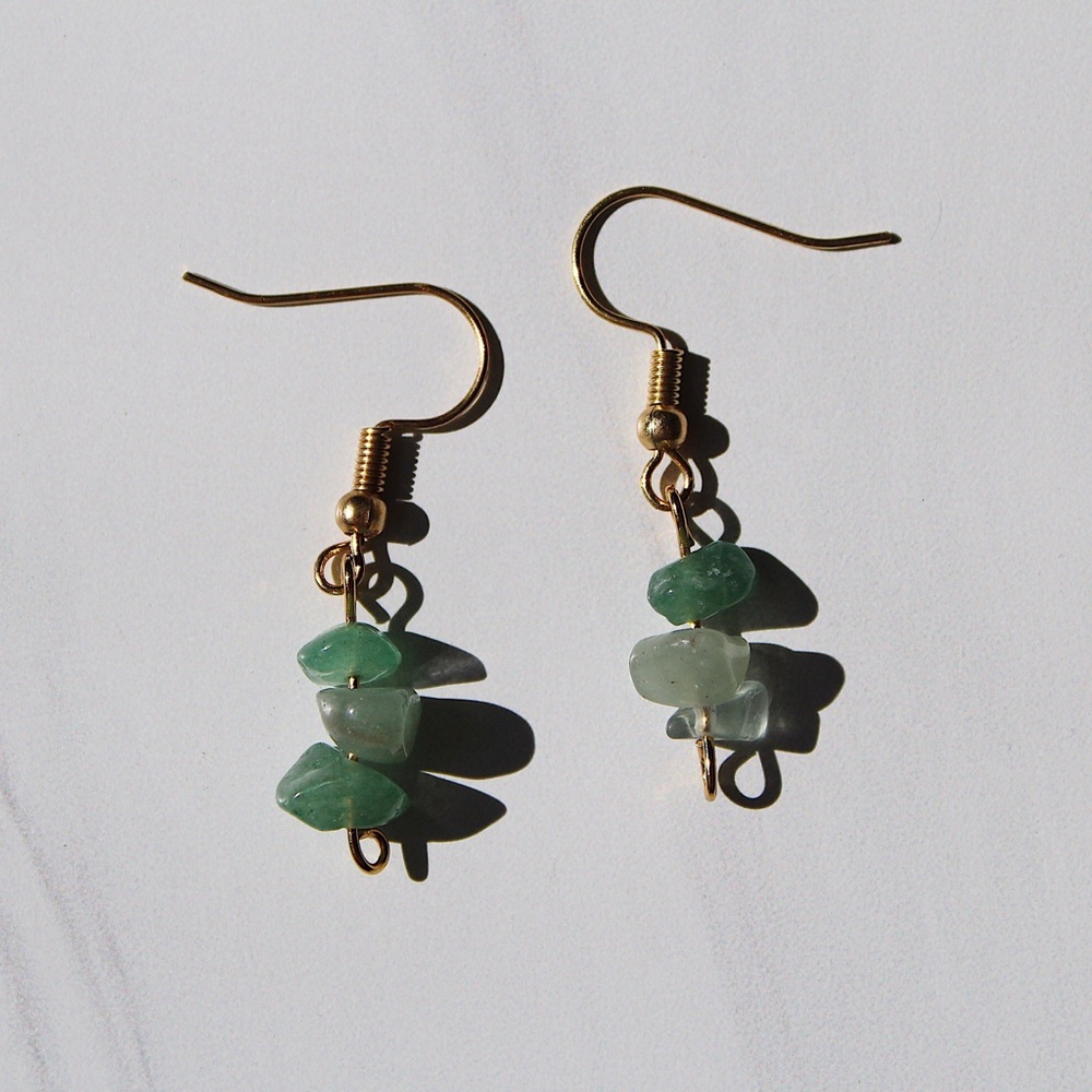 Jade stone earrings
